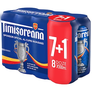 Timisoreana | Bere blonda 7+1 x 0.5L