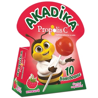 Akadika | Acadele Propolis C zmeura, 10 bucati