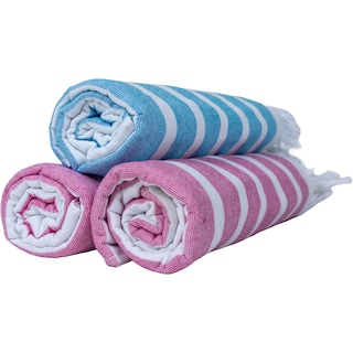 French Bull | Prosop hammam albastru pentru plaja