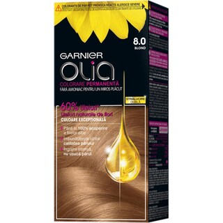 Garnier | Olia | Vopsea de par fara amoniac 8.0 Blond