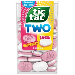 Tic tac | Drajeuri Duo cu aroma de zmeura si lamaie 38.5g
