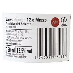 12 E MEZZO | Vin rosu sec Varvaglione Primitivo Salento 0.75L