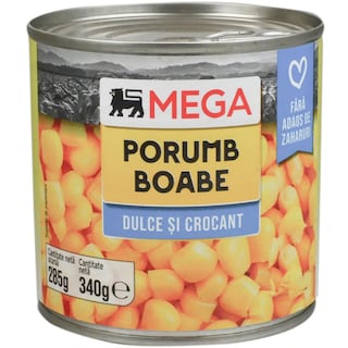 MEGA | Porumb boabe, fara zahar 340g
