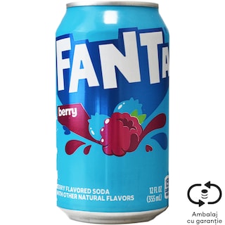 Fanta | Bautura carbogazoasa cu aroma de fructe de padure 355ml