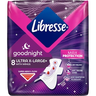 Libresse | Absorbante Goodnight XL, 8 bucati