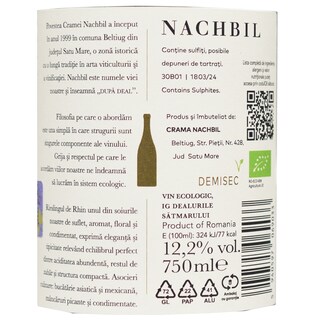 Nachbil | Vin alb demisec ecologic Riesling de Rhin 0.75L