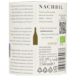 Nachbil | Vin alb demisec ecologic Riesling de Rhin 0.75L