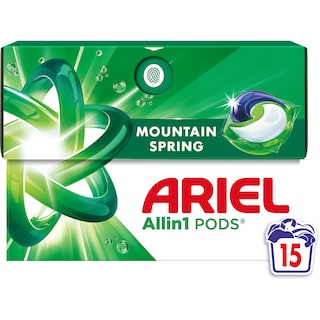 Ariel | Detergent Mountain Spring, 15 capsule