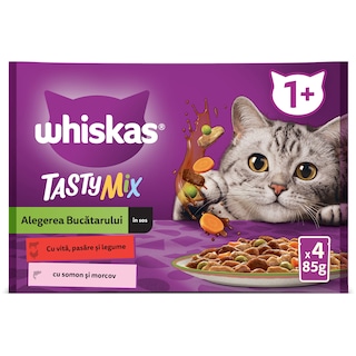 Whiskas | Hrana umeda pentru pisici Alegerea bucatarului, in sos 4x85g