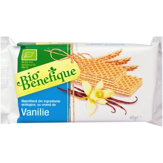 Bio Benefique | Napolitana bio cu crema de vanilie 40g