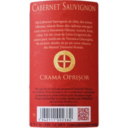 Crama Oprisor | Vin rosu Cabernet Sauvignon 0.75l