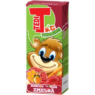 Tedi | Suc cu morcovi, mar si zmeura 200ml