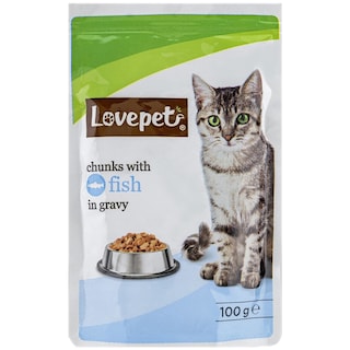 Lovepet | Hrana umeda pentru pisici, cu peste in sos 100g