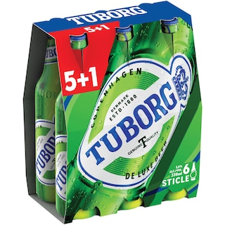 Tuborg | Bere lager 5+1 x 0.33L