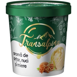 Transalpina | Inghetata cu aroma de artar, nuci pecan caramelizate si sos cu miere de albine 500g