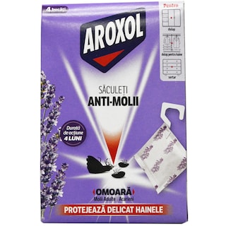 Aroxol | Saculeti antimolii lavanda, 4 bucati