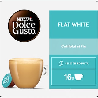 Nescafe | Dolce Gusto | Cafea Flat White, 16 capsule