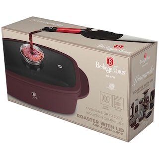 Berlinger Haus | Tava pentru friptura cu capac din sticla si buton pentru aroma