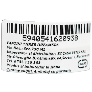 Fantini | Vin rosu sec Three Dreamers 0.75L