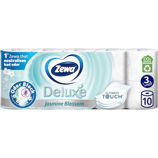 Zewa | Hartie igienica Deluxe Jasmine Blossom, 3 straturi, 10 role