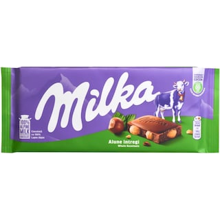 Milka | Ciocolata cu lapte si alune intregi 100g