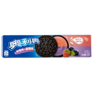 Oreo | Biscuiti cu crema cu aroma de zmeura si afine 97g