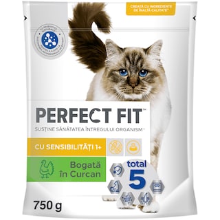 Perfect Fit | Hrana uscata, completa, pentru pisici adulte, bogat in curcan 750g