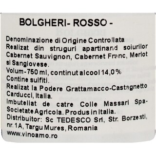 Grattamacco | Vin rosu Bolgheri Rosso 0.75L