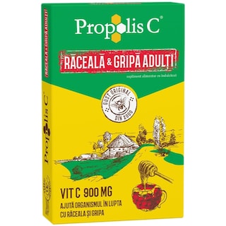 Propolis C | Supliment alimentar raceala si gripa pentru adulti, 8 plicuri