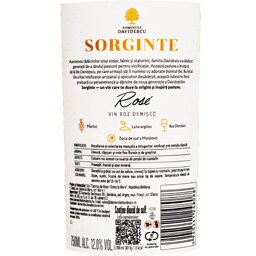 Domeniile Davidescu | Vin rose demisec Sorginte 0.75L