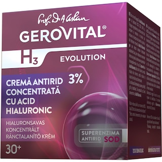 Gerovital | Crema antirid cu Acid Hialuronic 3% 50g