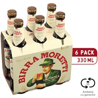 Birra Moretti | Bere blonda 6x0.33L