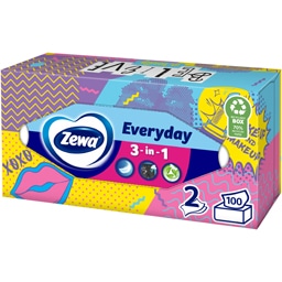 Zewa | Servetele faciale Everyday, 2 straturi, 100 bucati