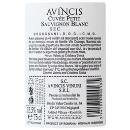 Avincis | Vin alb sec Sauvignon Blanc 0.75L
