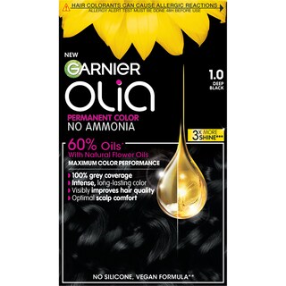 Garnier | Vopsea permanenta pentru par, fara amoniac, 1.0 Deep Black