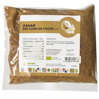 Nutrisslim | SuperFoods | Zahar din nuca de cocos bio 250g