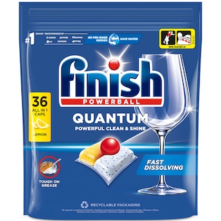 Finish | Quantum | Detergent pentru masina de spalat vase Lemon, 36 capsule