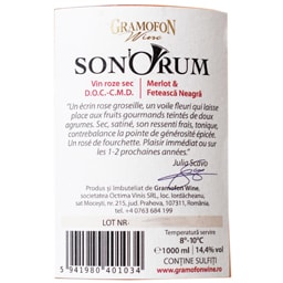 Gramofon | Sonorum | Vin roze sec 1L