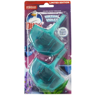 Duck | Odorizant toaleta aparat  Aqua Turquoise 4 in 1 - Virtual Violet  2x36g