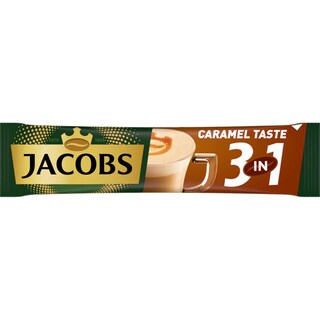 Jacobs | Amestec de cafea solubila, cafea si zahar cu gust de caramel 16.9g