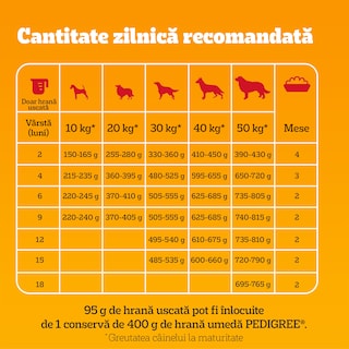 Pedigree | Hrana uscata pentru catei cu pui si legume 500g