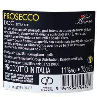 Vinicola Serena | Col Brioso | Prosecco Extra Dry 0.75L