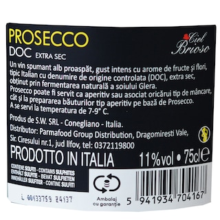 Vinicola Serena | Col Brioso | Prosecco Extra Dry 0.75L
