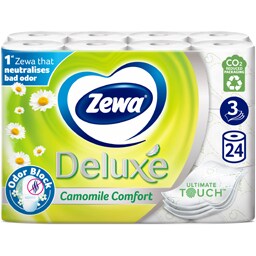 Zewa | Hartie igienica Deluxe Camomile Comfort, 3 straturi, 24 role