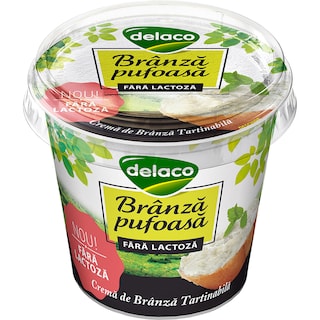 Delaco | Branza pufoasa fara lactoza 140g