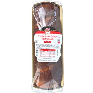 Gusturi romanesti | Cozonac cu nuca, cacao, rahat si stafide 600g