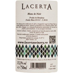 Lacerta Winery | Vin alb Blanc de Noir 750ml