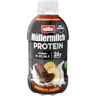 Mullermilch Protein cu gust de ciocolata si banane 400g