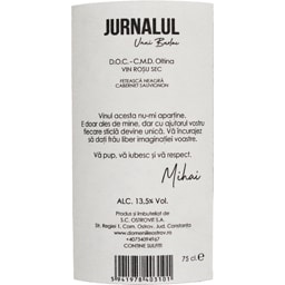 Jurnalul unui Burlac | Vin rosu 0.75L