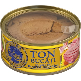 Lotka | Ton bucati in ulei de floarea soarelui 160g